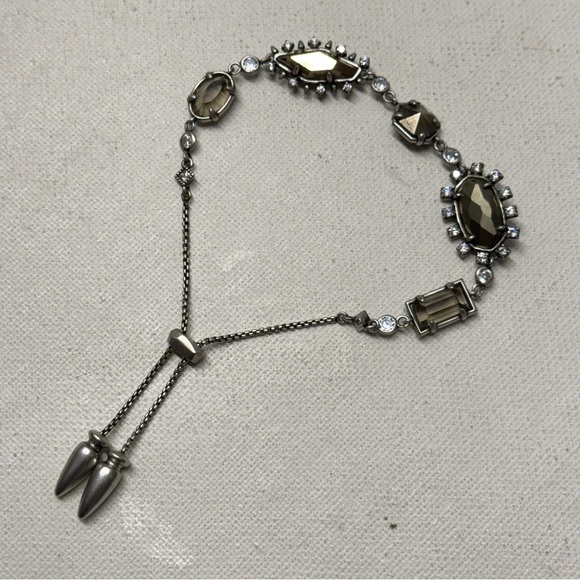 Kendra Scott Jewelry - Kendra Scott Alicia Pyrite Adjustable Antiqued Silver Tone Bracelet Slider